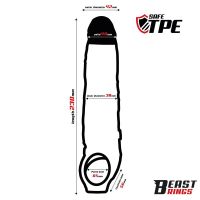 Beast Rings penissleeve met noppen 23 cm, afbeelding 6