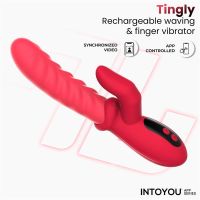 IntoYou Tingly vibrator met vinger, golfbeweging en app
