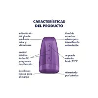 Satisfyer Men Heat vibrator op batterijen (donkerbes), afbeelding 5