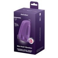 Satisfyer Men Heat vibrator op batterijen (donkerbes), afbeelding 3