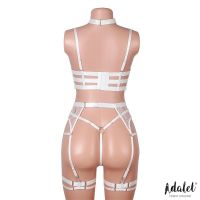 Adalet Lingerie Hyacinth bh- en jarretelset met string (wit), afbeelding 2