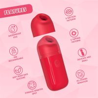 Chisa Marker Pen Vibe Mini luchtdrukvibrator met zuignap en klopfunctie, afbeelding 2