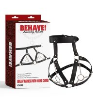 Chisa Borstharnas met O Ring Kettingen - Leren Fetish Kleding, afbeelding 2