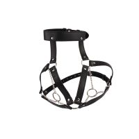 Chisa Borstharnas met O Ring Kettingen - Leren Fetish Kleding, afbeelding 3