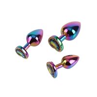 Chisa Rainbow Heart Buttplug 3-delig set Anale Beginners Kit, afbeelding 3
