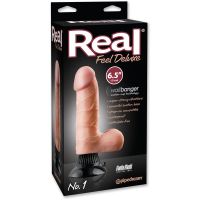 Real Feel Deluxe realistische vibrator nr. 1 16,5 cm huidkleur, afbeelding 2