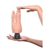 Real Feel Deluxe dubbele realistische vibrator nr. 8 19 cm huidkleur, afbeelding 6