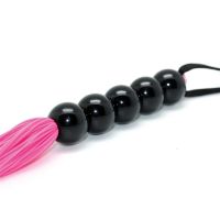 Bondage Play Flogger siliconen Roze 38 cm, afbeelding 3
