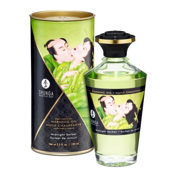 Shunga verwarmende massageolie middernachtsorbet