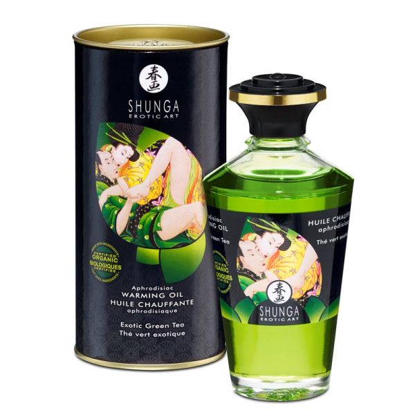 Shunga afrodiserende massageolie groene thee