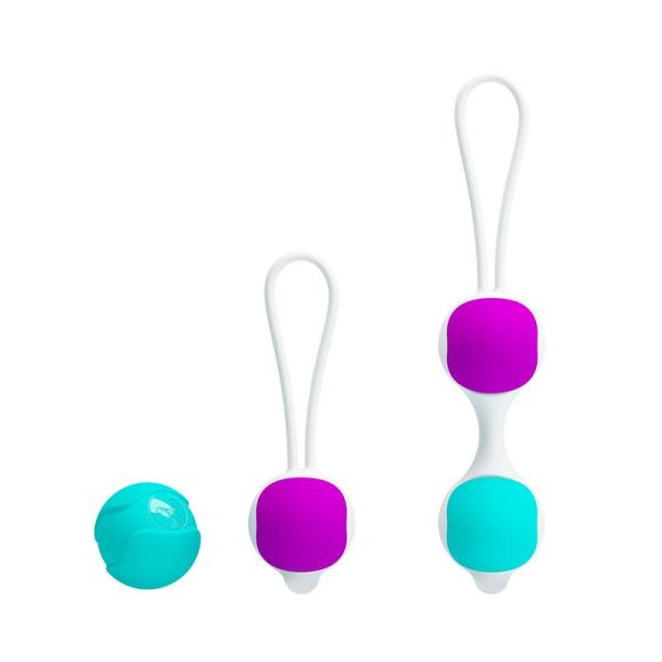 Pretty Love kegelballen roze en blauw
