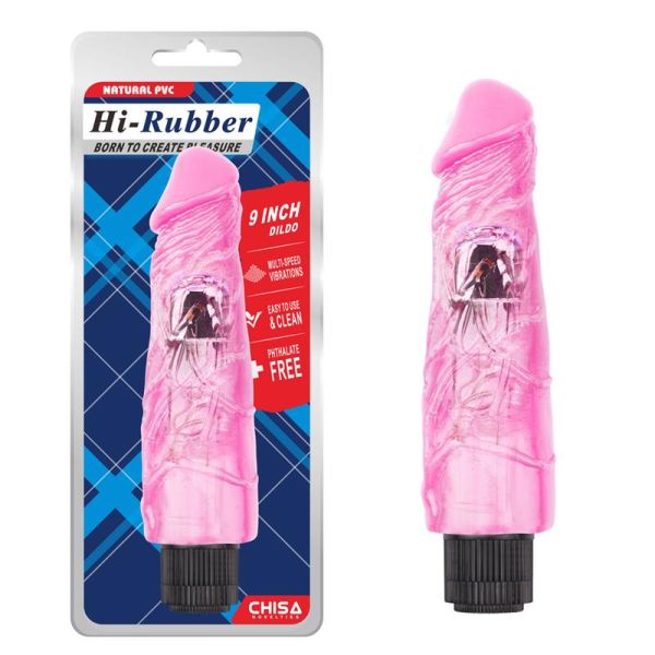 Chisa vibrator Hi-Rubber 9" (roze)