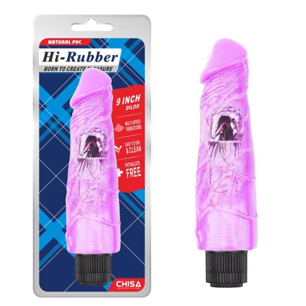 Chisa vibrator Hi-Rubber 9" (paars)