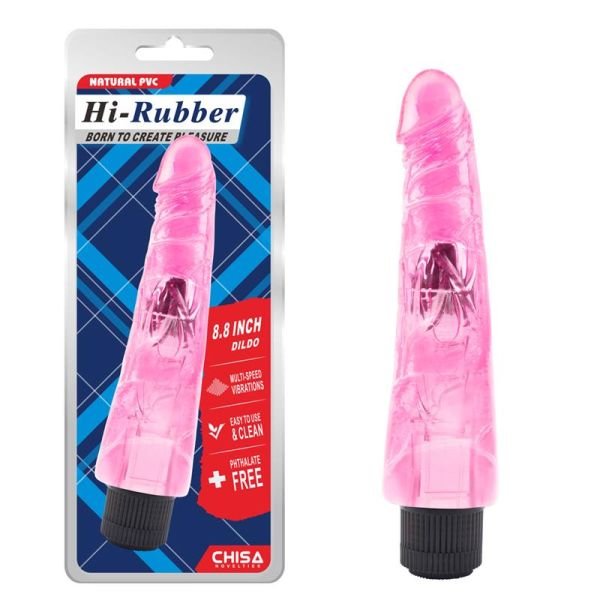 Chisa vibrator Hi-Rubber 8,8" (roze)
