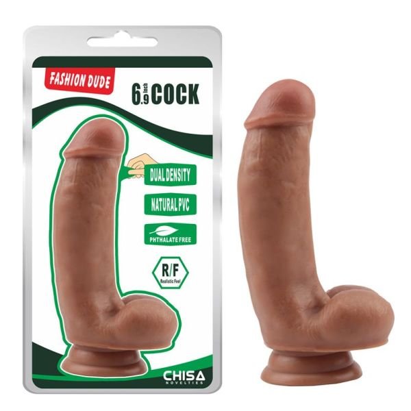 Chisa dildo met dubbele dichtheid Fashion Dude 6.9" beige