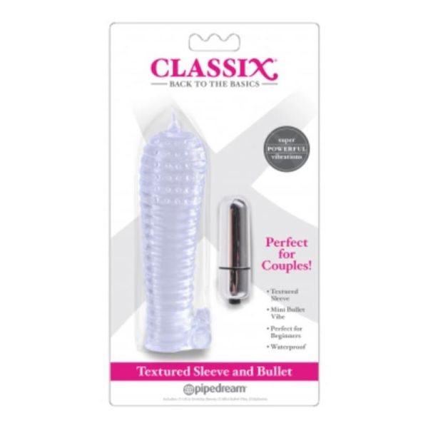 Classix Dua geribbelde sleeve en mini-bullet transparant