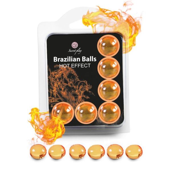 Secret Play set van 6 Brazilian Balls met warmte-effect