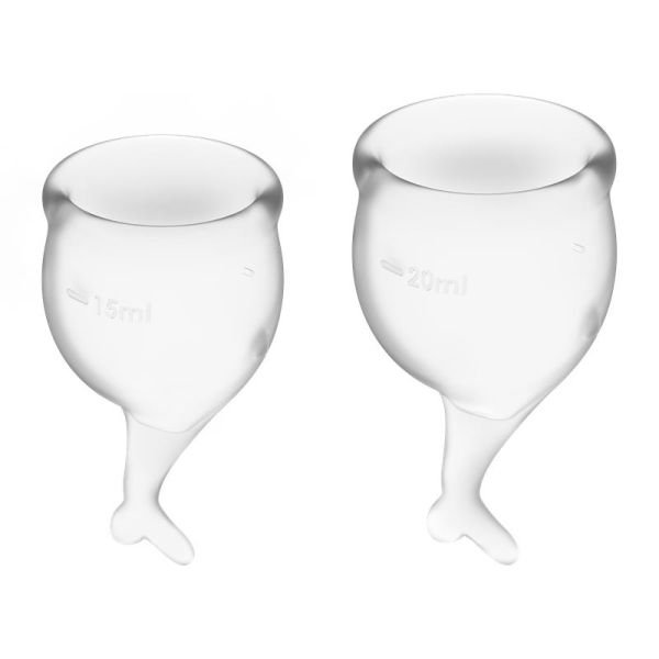 Satisfyer Feel Secure Menstrual Cup Transparent Pack of 2