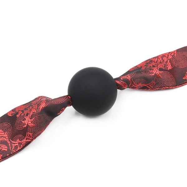 LateToBed siliconen balgag rood/zwart