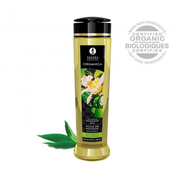 Shunga biologische massageolie groene thee 240 ml