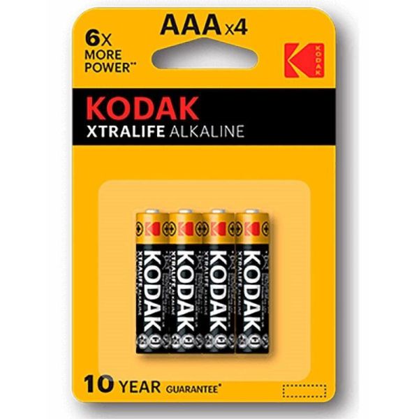 Kodak Xtralife Alkaline Batterij AAA LR3 Blister van 4