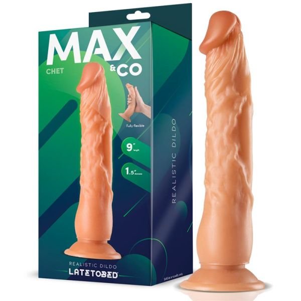 Max & Co Chet realistische dildo huidkleur 9" - 23 cm