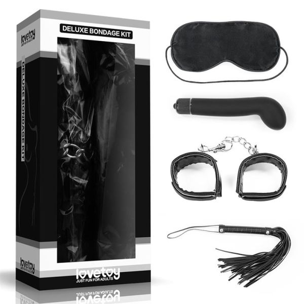 Lovetoy bondagekit Deluxe met vibrator (zwart)