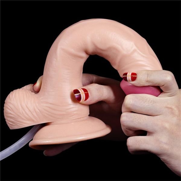 Lovetoy spuitende dildo 9" naturel