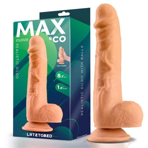 Max & Co Cloud realistische dildo met ballen 8,3" huidkleur