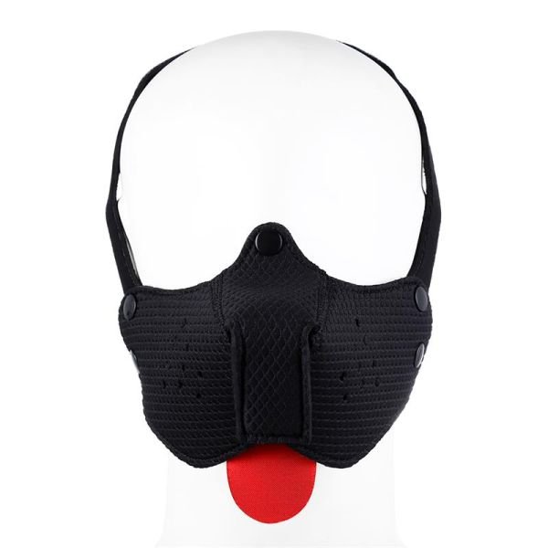 A-Gusto verstelbaar neopreen puppymasker (zwart)