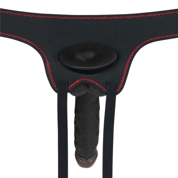 Lovetoy verstelbare strap-on met dildo 7,5", 10 standen