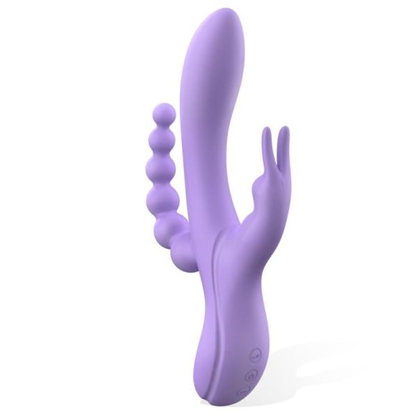 Engily Ross Lindsay vibrator met anale ketting, vloeibaar siliconen