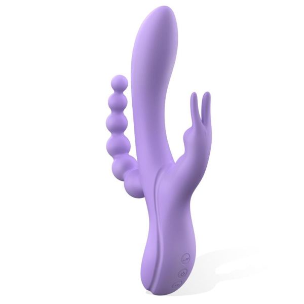 Engily Ross Lindsay vibrator met anale ketting, vloeibaar siliconen