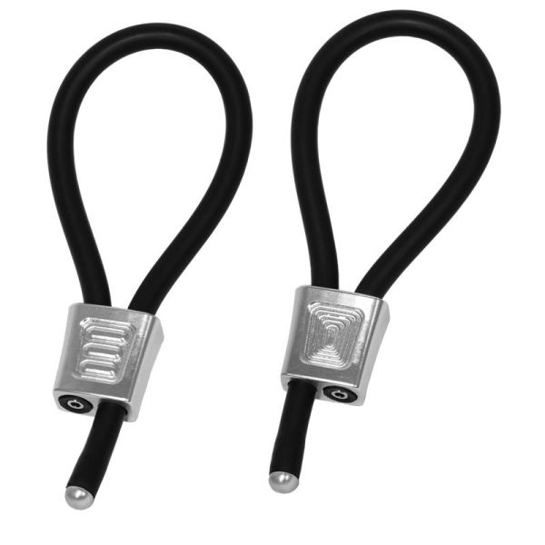 ElectraStim ElectraLoops Prestige set van 2 penisringen (zilver)