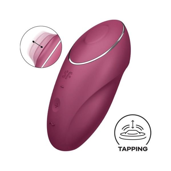 Satisfyer Tap and Climax 1 vibrator met tikfunctie (rood)