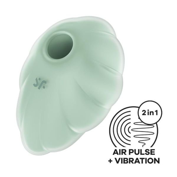 Satisfyer Cloud Dancer Clit Sucker and Vibe Mint