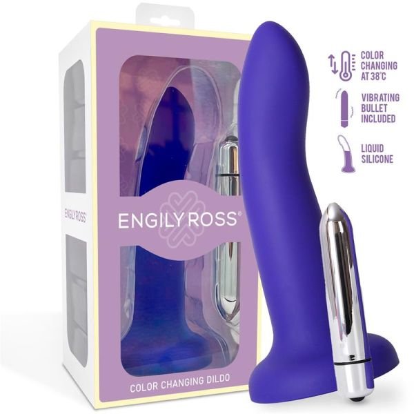 Dildox by Engily Ross kleurveranderende dildo, paars naar roze, maat S 14 cm