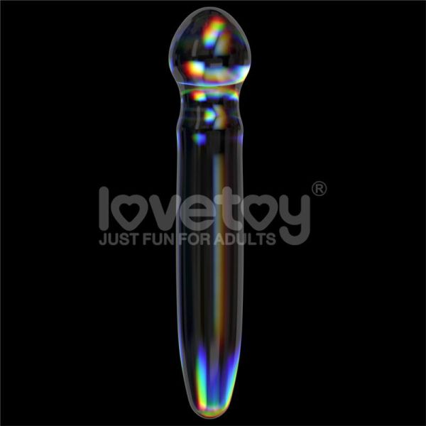 Lovetoy Twilight Gleam glazen dildo met bol uiteinde 18,4 cm