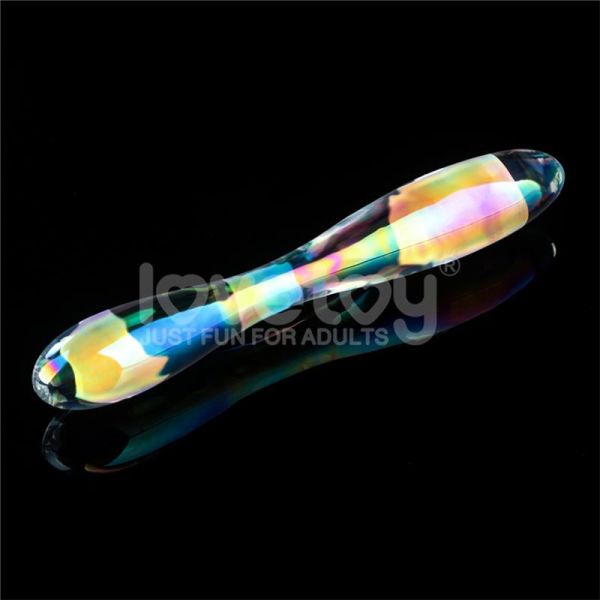 Lovetoy Twilight Gleam glazen dildo Double Delight 23 cm