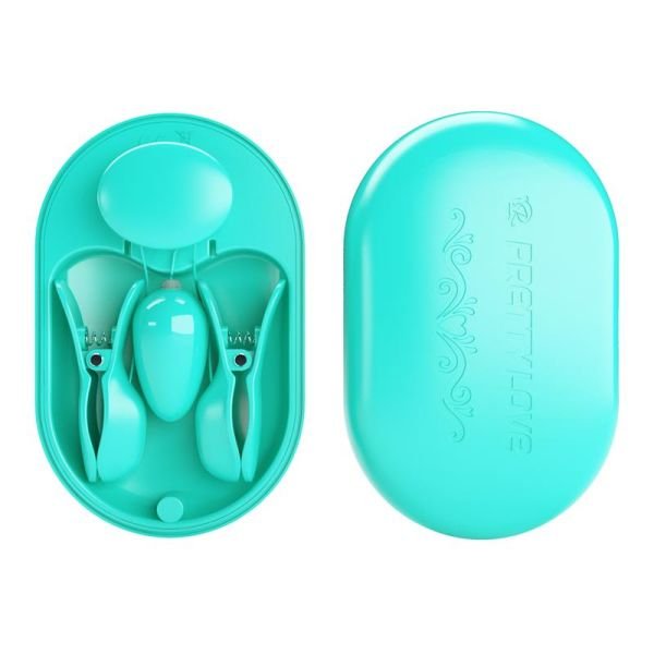 Pretty Love Surprise Box vibrerend eitje met elektroschok (blauw)