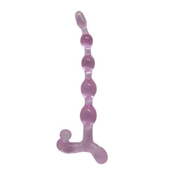 Baile Bendy Twist Anal Beads (Pink)