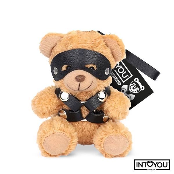 IntoYou Bearly sleutelhanger, bdsm-teddybeer met borstharnas