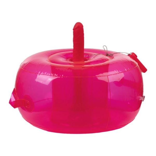 Inflatable Fun opblaaskussen met vibrerende dildo en afstandsbediening