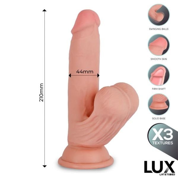 Lux Paul Triple Density dildo met zwaaiende ballen