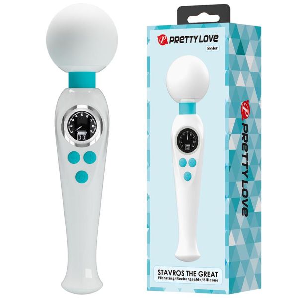 Pretty Love Skyler wandvibrator met digitaal scherm (wit)