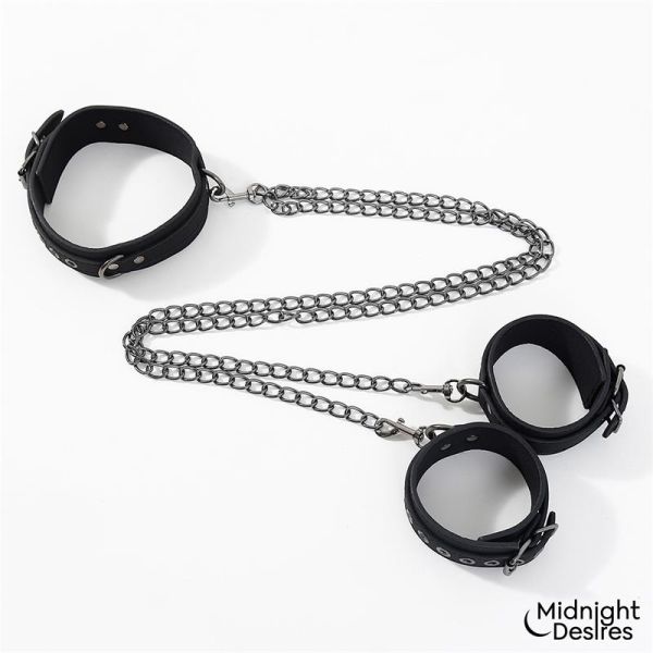 Midnight Desires halsband en enkelboeien met ketting