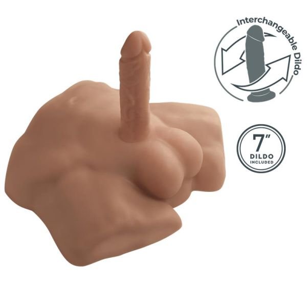 SilexD Apollo S halve torso vloeibaar siliconen karamel 7"