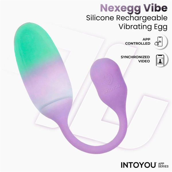 IntoYou NexEgg vibrerend eitje met dubbele siliconenlaag en app
