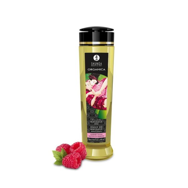 Shunga biologische massageolie framboos 240 ml
