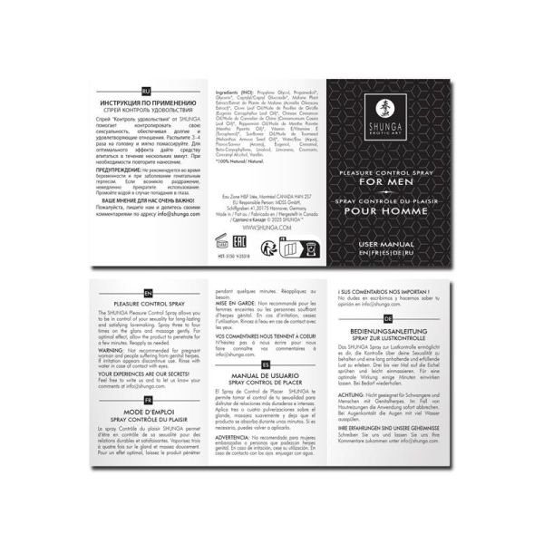 Shunga natuurlijke vertragende spray voor mannen 20 ml